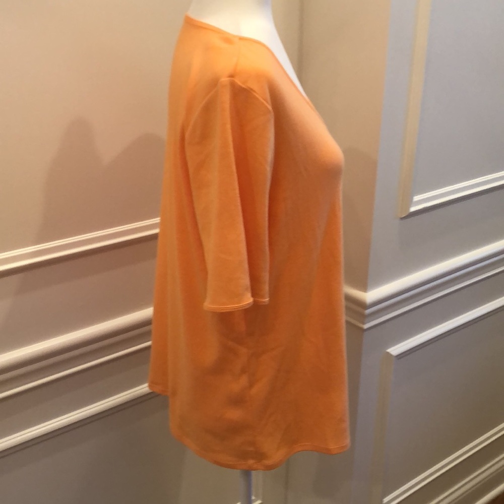Chico’s Orange V-Neck T-Shirt - Picture 5 of 6